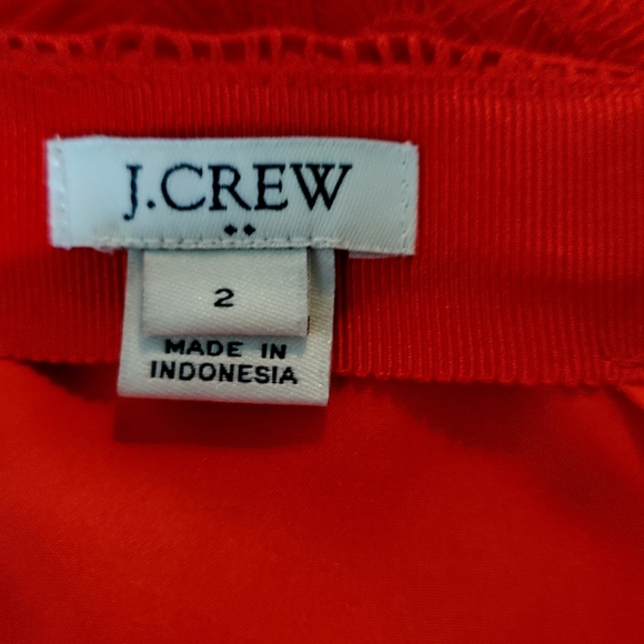 J Crew Factory Fringe Mini Skirt, Red, Size 2 - Picture 4 of 6